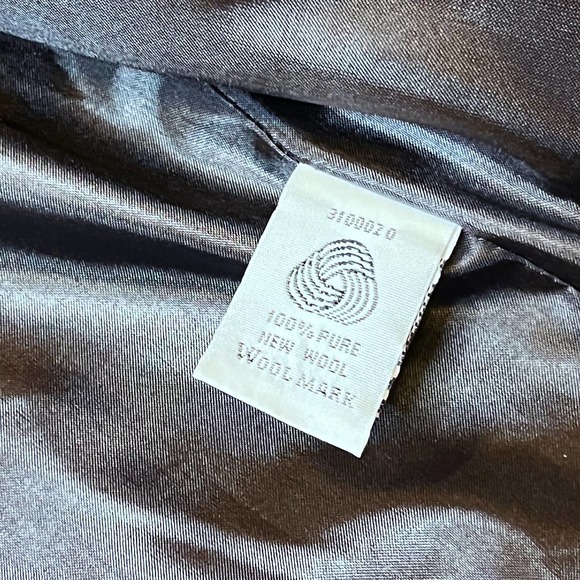 Pendleton Gray Wool Blazer with Faux Leather Trim Size 10 - Picture 9 of 11